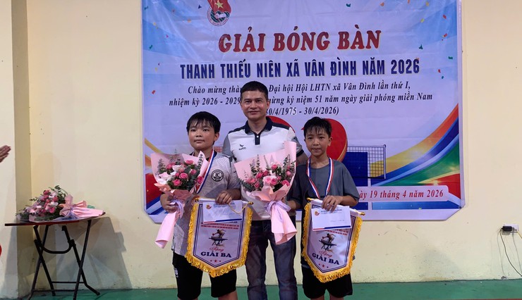Sôi nổi Giải bóng bàn thanh thiếu niên xã Vân Đình năm 2026- Ảnh 7.