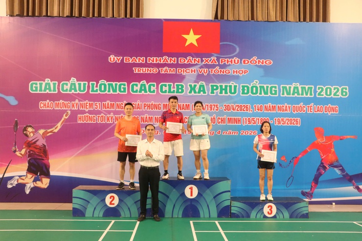 200 vận động viên tranh tài Giải Cầu lông các câu lạc bộ xã Phù Đổng năm 2026- Ảnh 7.