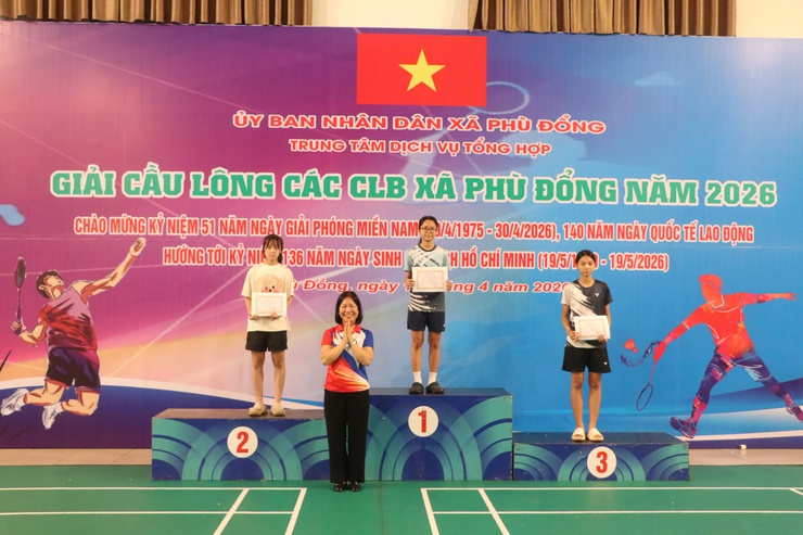 200 vận động viên tranh tài Giải Cầu lông các câu lạc bộ xã Phù Đổng năm 2026- Ảnh 10.