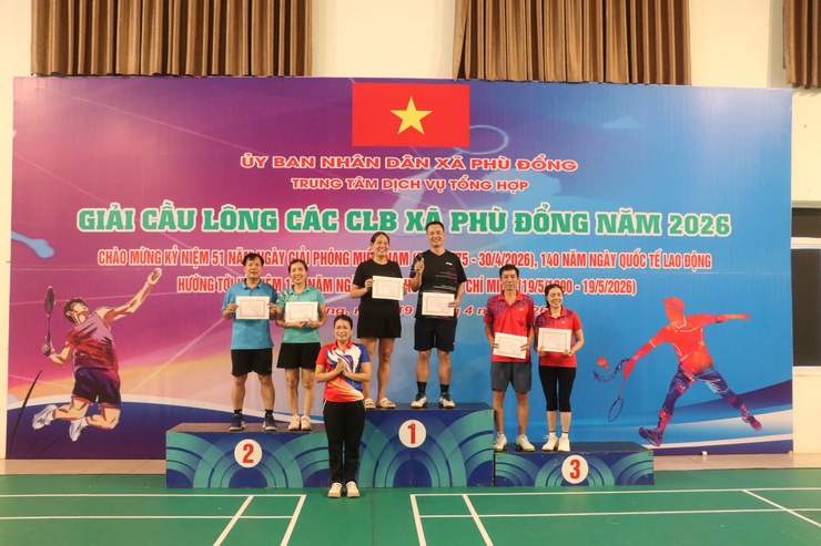 200 vận động viên tranh tài Giải Cầu lông các câu lạc bộ xã Phù Đổng năm 2026- Ảnh 11.