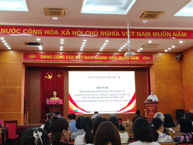 Phường Phúc Lợi phát động Cuộc thi chính luận về bảo vệ nền tảng tư tưởng của Đảng lần thứ Sáu và Hội thi báo cáo viên giỏi, tuyên truyền viên giỏi năm 2026- Ảnh 3.