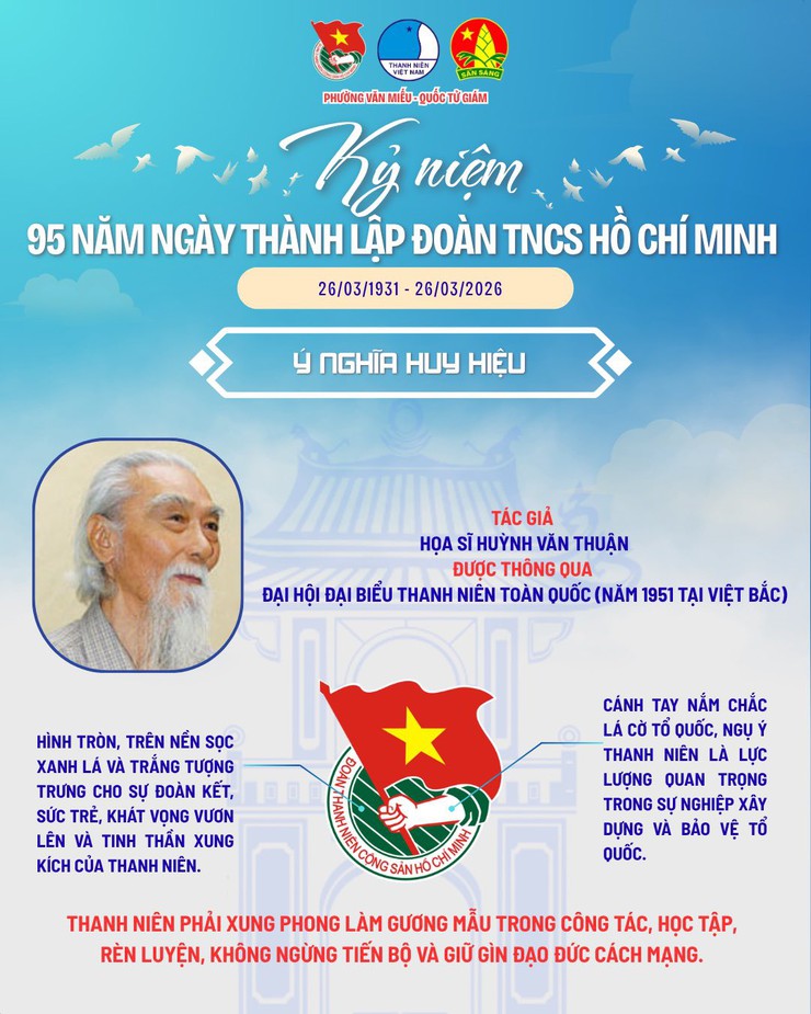 TUỔI TRẺ PHƯỜNG VĂN MIẾU – QUỐC TỬ GIÁM TỰ HÀO 95 NĂM TRUYỀN THỐNG ĐOÀN TNCS HỒ CHÍ MINH (26/3/1931 – 26/3/2026)- Ảnh 7.