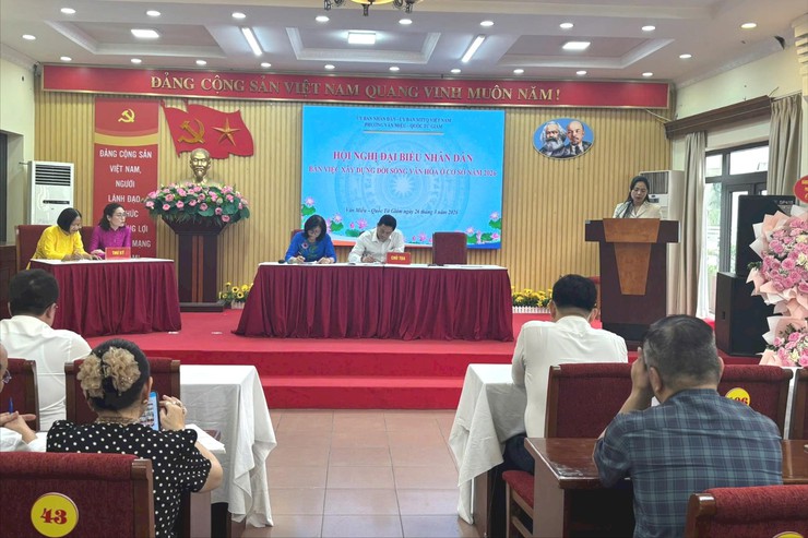 PHƯỜNG VĂN MIẾU - QUỐC TỬ GIÁM PHÁT HUY CÁC MÔ HÌNH XÂY DỰNG ĐỜI SỐNG VĂN HÓA CƠ SỞ- Ảnh 2.