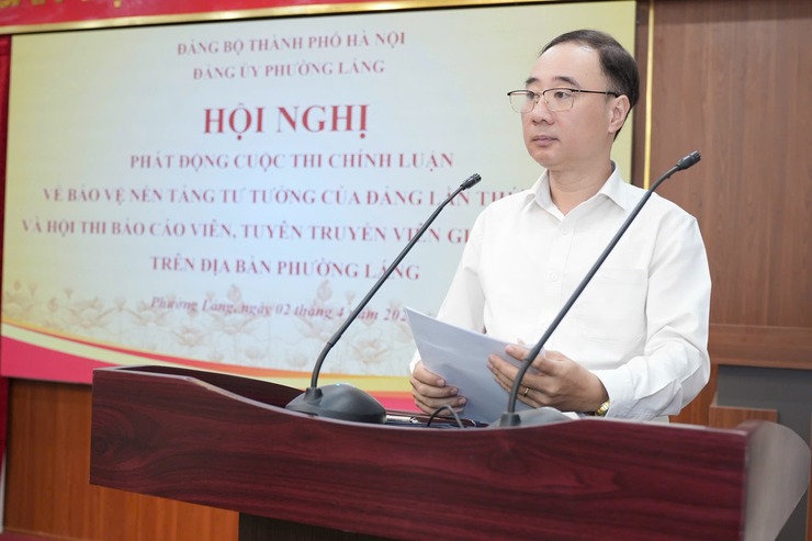 PHƯỜNG LÁNG PHÁT ĐỘNG CUỘC THI CHÍNH LUẬN BẢO VỆ NỀN TẢNG TƯ TƯỞNG CỦA ĐẢNG VÀ HỘI THI BÁO CÁO VIÊN, TUYÊN TRUYỀN VIÊN GIỎI NĂM 2026- Ảnh 3.