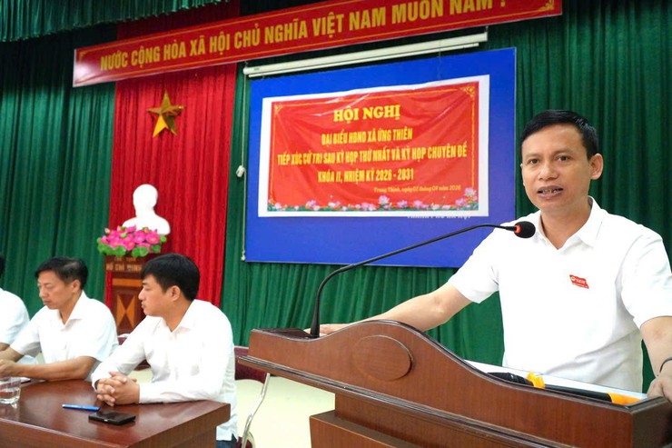 ỨNG THIÊN TỔ CHỨC TIẾP XÚC CỬ TRI SAU KỲ HỌP THỨ NHẤT VÀ KỲ HỌP CHUYÊN ĐỀ HĐND XÃ KHÓA II, NHIỆM KỲ 2026 – 2031- Ảnh 5.