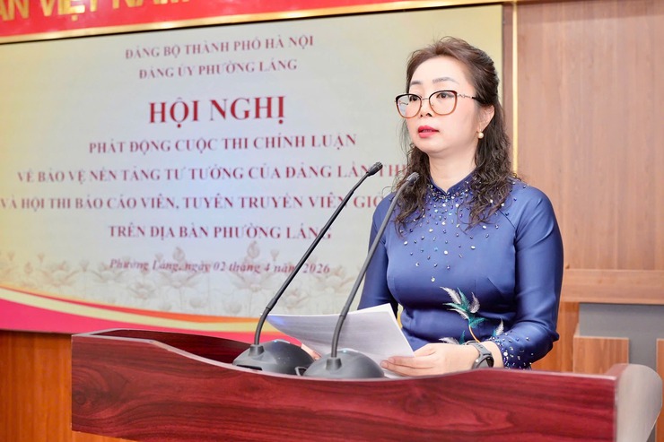 PHƯỜNG LÁNG PHÁT ĐỘNG CUỘC THI CHÍNH LUẬN BẢO VỆ NỀN TẢNG TƯ TƯỞNG CỦA ĐẢNG VÀ HỘI THI BÁO CÁO VIÊN, TUYÊN TRUYỀN VIÊN GIỎI NĂM 2026- Ảnh 4.