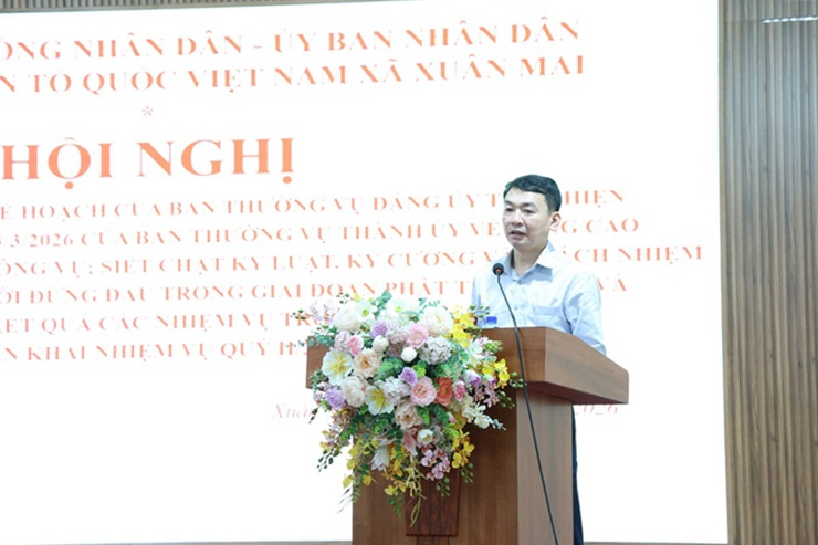 Xuân Mai quán triệt Chỉ thị số 09 của Ban thường vụ Thành ủy về nâng cao hiệu lực, hiệu quả thực thi công vụ; siết chặt kỷ luật, kỷ cương và trách nhiệm của cán bộ- Ảnh 11.