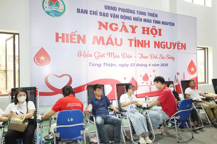 Phường Tùng Thiện tổ chức ngày hội hiến máu tình nguyện năm 2026- Ảnh 2.