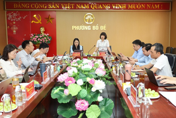 Phòng nghiệp vụ III - Uỷ ban Kiểm tra Thành uỷ làm việc với Đảng uỷ phường Bồ Đề về kết quả thực hiện nhiệm vụ Quý I/2026.- Ảnh 2.