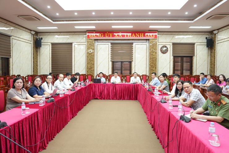 XÃ THANH OAI TIẾP SÓNG HỘI NGHỊ TRỰC TUYẾN GIAO BAN QUÝ I/2026 CỦA THÀNH UỶ HÀ NỘI- Ảnh 1.