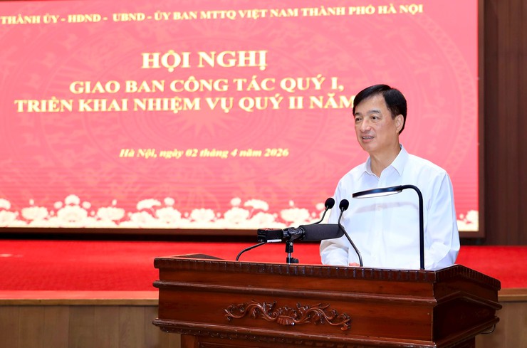 Hà Nội đánh giá kết quả công tác quý I, triển khai nhiệm vụ trọng tâm quý II năm 2026- Ảnh 3.