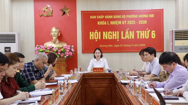 Hội nghị lần thứ 6 Ban Chấp hành Đảng bộ phường Dương Nội: Quyết tâm thực hiện hiệu quả nhiệm vụ quý II/2026- Ảnh 1.