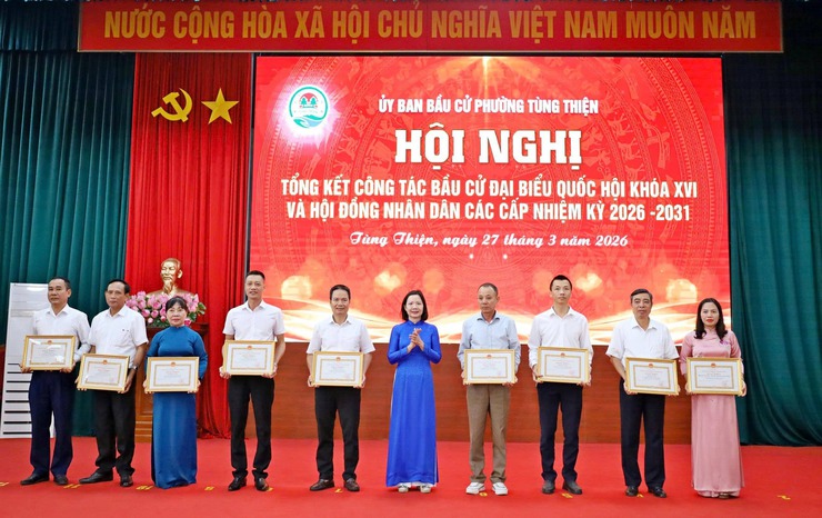 Phường Tùng Thiện: Dấu ấn thành công từ cuộc bầu cử dân chủ, an toàn, đúng luật- Ảnh 10.