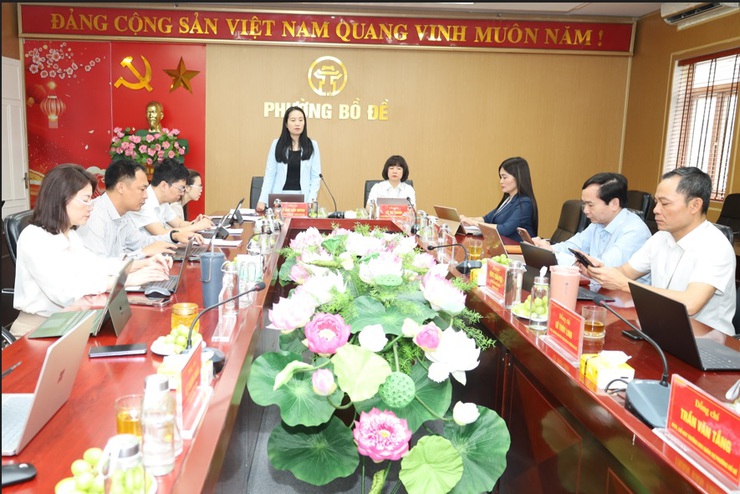 Phòng nghiệp vụ III - Uỷ ban Kiểm tra Thành uỷ làm việc với Đảng uỷ phường Bồ Đề về kết quả thực hiện nhiệm vụ Quý I/2026.- Ảnh 1.