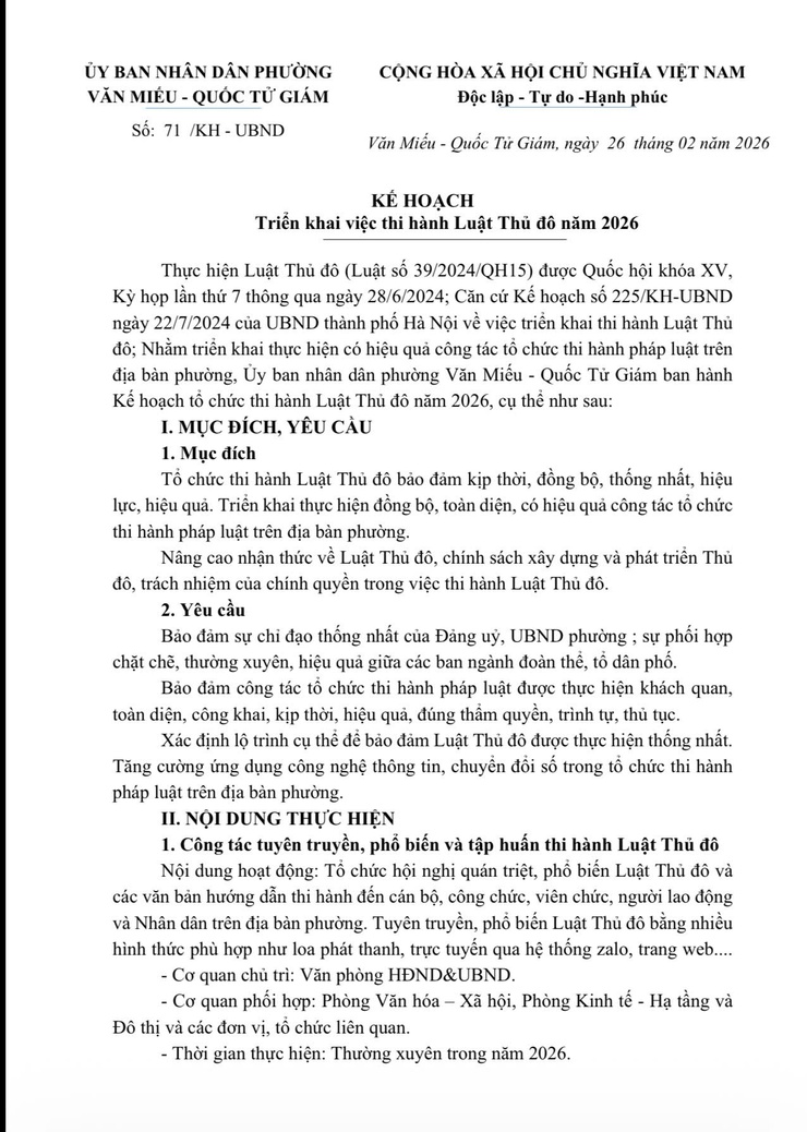 UBND PHƯỜNG VĂN MIẾU – QUỐC TỬ GIÁM ĐẨY MẠNH TUYÊN TRUYỀN, THI ĐUA TRIỂN KHAI THI HÀNH LUẬT THỦ ĐÔ (SỬA ĐỔI)- Ảnh 3.