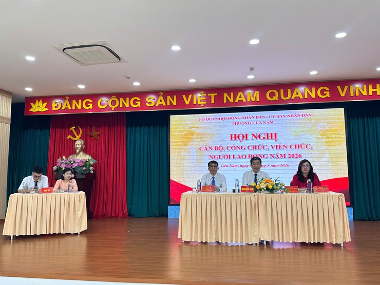 HỘI NGHỊ CÁN BỘ, CÔNG CHỨC, VIÊN CHỨC, NGƯỜI LAO ĐỘNG PHƯỜNG CỬA NAM NĂM 2026- Ảnh 1.