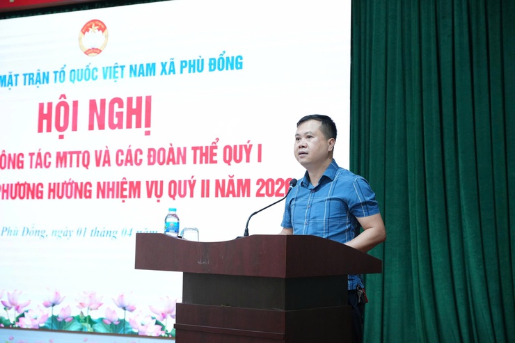 Ủy ban MTTQ Việt Nam xã Phù Đổng sơ kết công tác Mặt trận Tổ quốc và các đoàn thể quý I, triển khai phương hướng, nhiệm vụ quý II-2026- Ảnh 3.