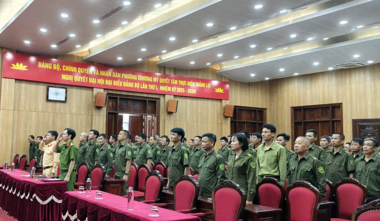 Công an phường Chương Mỹ tập huấn kỹ năng bảo đảm trật tự, an toàn giao thông cho lực lượng cơ sở- Ảnh 2.