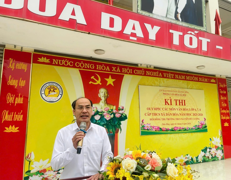 KHAI MẠC KỲ THI OLYMPIC LỚP 6, 7, 8 NĂM HỌC 2025-2026 TẠI XÃ DÂN HOÀ- Ảnh 1.