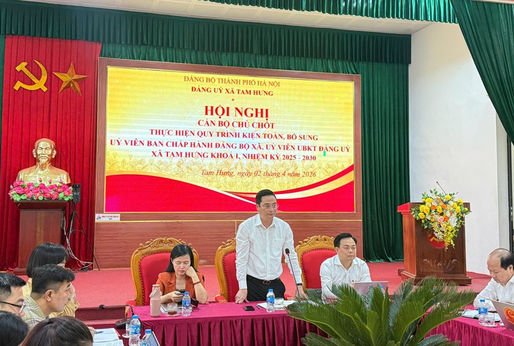 HỘI NGHỊ BAN CHẤP HÀNH ĐẢNG BỘ XÃ TAM HƯNG KIỆN TOÀN, BỔ SUNG NHÂN SỰ NHIỆM KỲ 2025–2030- Ảnh 1.