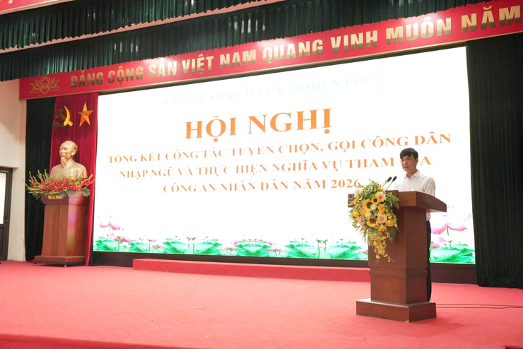 Thiên Lộc tổng kết công tác tuyển chọn, gọi công dân nhập ngũ và thực hiện nghĩa vụ tham gia công an nhân dân năm 2026.- Ảnh 16.