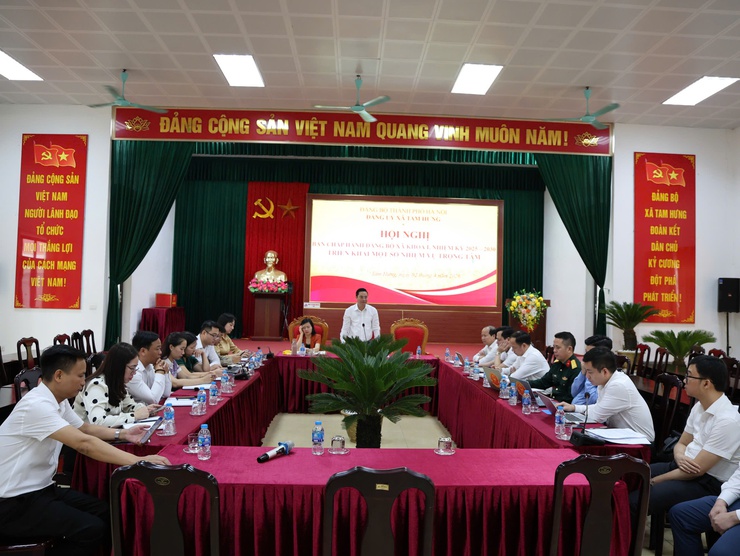 Hội nghị Ban Chấp hành Đảng bộ xã Tam Hưng: Định hướng rõ nhiệm vụ trọng tâm, tạo đà phát triển giai đoạn mới- Ảnh 1.