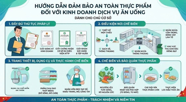Các tiêu chí đảm bảo an toàn thực phẩm đối với kinh doanh dịch vụ ăn uống- Ảnh 1.