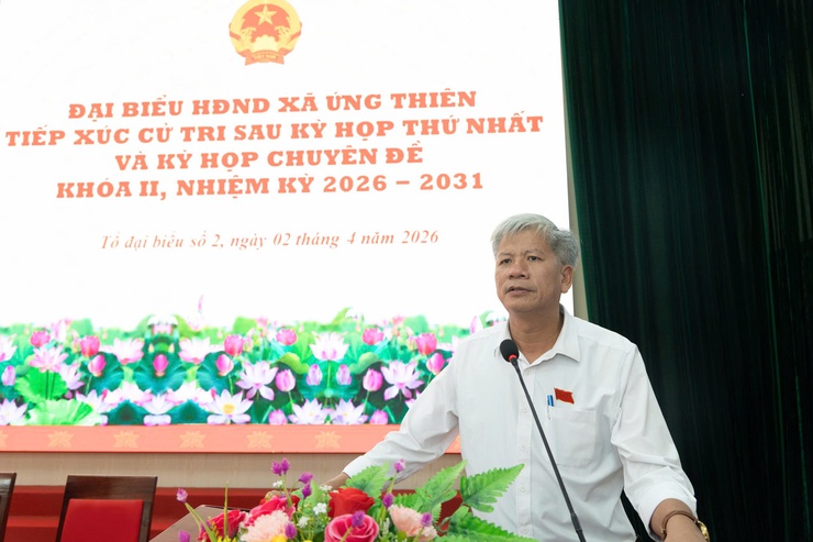 ỨNG THIÊN TỔ CHỨC TIẾP XÚC CỬ TRI SAU KỲ HỌP THỨ NHẤT VÀ KỲ HỌP CHUYÊN ĐỀ HĐND XÃ KHÓA II, NHIỆM KỲ 2026 – 2031- Ảnh 3.