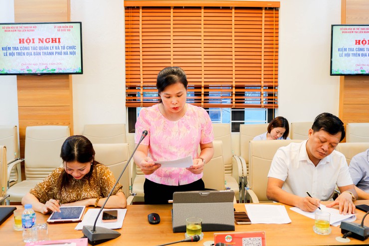 ĐOÀN KIỂM TRA LIÊN NGÀNH THÀNH PHỐ KHẢO SÁT, LÀM VIỆC VỀ CÔNG TÁC TỔ CHỨC LỄ HỘI TẠI QUỐC OAI- Ảnh 11.