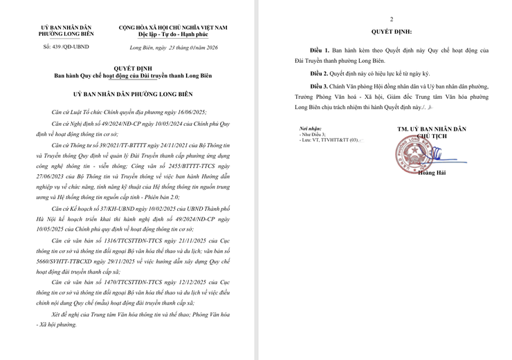 Nâng cao hiệu quả hoạt động của hệ thống truyền thanh cơ sở trong tuyên truyền nhiệm vụ chính trị tại phường Long Biên- Ảnh 1.