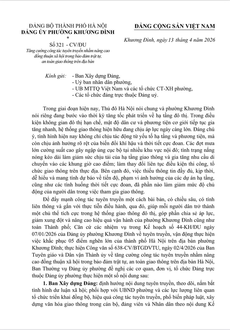 Tăng cường công tác tuyên truyền nhằm nâng cao đồng thuận xã hội trong bảo đảm trật tự, an toàn giao thông trên địa bàn 

 - Ảnh 1.
