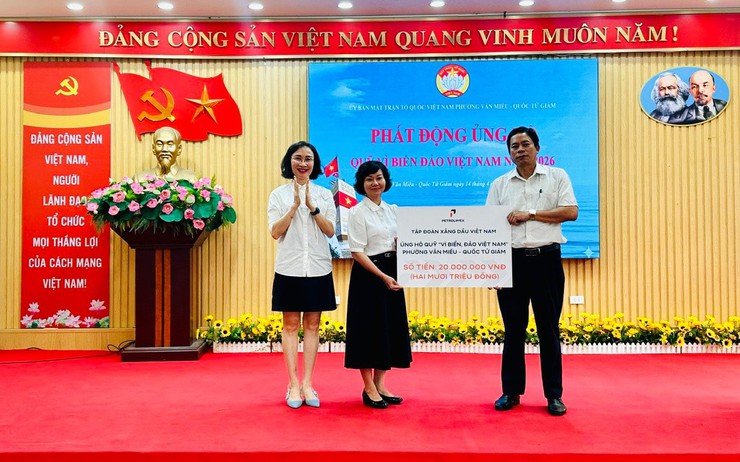 PHƯỜNG VĂN MIẾU - QUỐC TỬ GIÁM PHÁT ĐỘNG ỦNG HỘ QUỸ "VÌ BIỂN, ĐẢO VIỆT NAM" NĂM 2026- Ảnh 2.