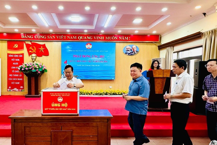 PHƯỜNG VĂN MIẾU - QUỐC TỬ GIÁM PHÁT ĐỘNG ỦNG HỘ QUỸ "VÌ BIỂN, ĐẢO VIỆT NAM" NĂM 2026- Ảnh 3.