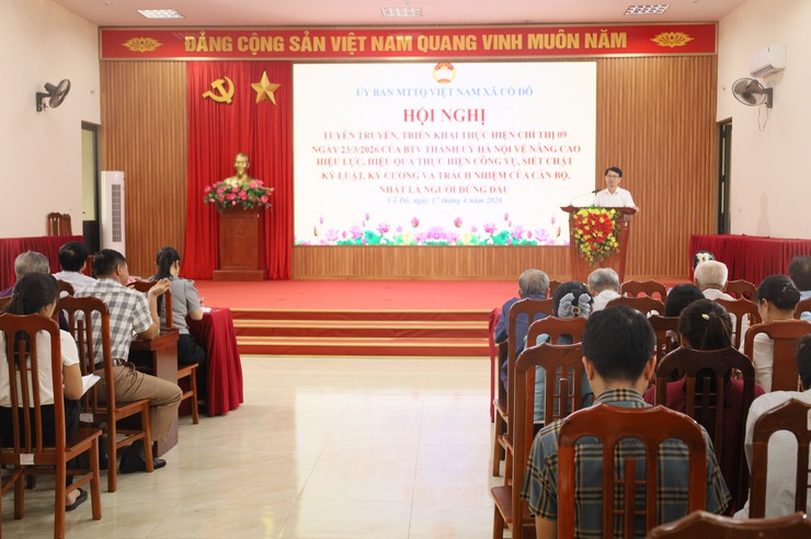 MẶT TRẬN TỔ QUỐC XÃ CỔ ĐÔ TỔ CHỨC HỘI NGHỊ TRIỂN KHAI NHIỆM VỤ QUÝ II NĂM 2026 VÀ PHÁT ĐỘNG ỦNG HỘ QUỸ “VÌ BIỂN ĐẢO VIỆT NAM”- Ảnh 1.