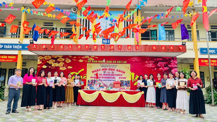 Ngày hội đọc sách – Lan tỏa văn hóa đọc tại Trường Tiểu học Vật Lại- Ảnh 1.
