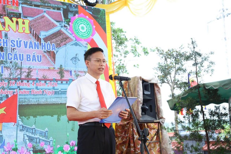 Khánh thành công trình tu bổ, tôn tạo di tích quốc gia chùa Bầu Bỏi, thôn Cầu Bầu xã Ứng Thiên- Ảnh 5.