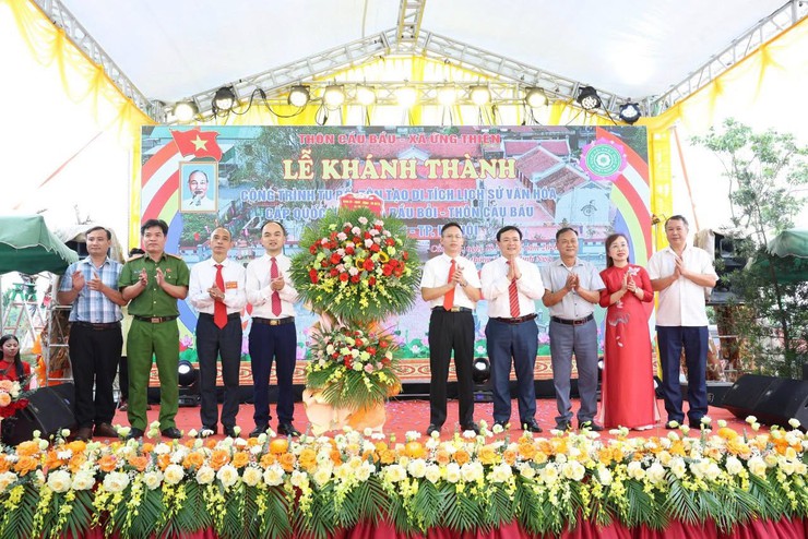 Khánh thành công trình tu bổ, tôn tạo di tích quốc gia chùa Bầu Bỏi, thôn Cầu Bầu xã Ứng Thiên- Ảnh 3.