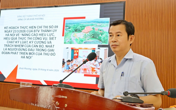 Xã Đoài Phương quán triệt, triển khai thực hiện Nghị quyết Đại hội Đảng các cấp và Chỉ thị số 09, Quy định số 11 của Thành ủy Hà Nội- Ảnh 2.