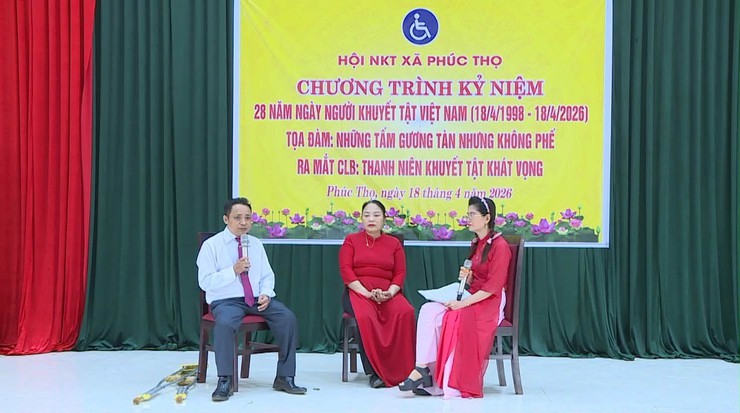 Phúc Thọ kỷ niệm 28 năm Ngày Người khuyết tật Việt Nam, ra mắt CLB "Thanh niên khuyết tật Khát vọng"- Ảnh 3.