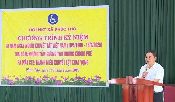 Phúc Thọ kỷ niệm 28 năm Ngày Người khuyết tật Việt Nam, ra mắt CLB "Thanh niên khuyết tật Khát vọng"- Ảnh 1.