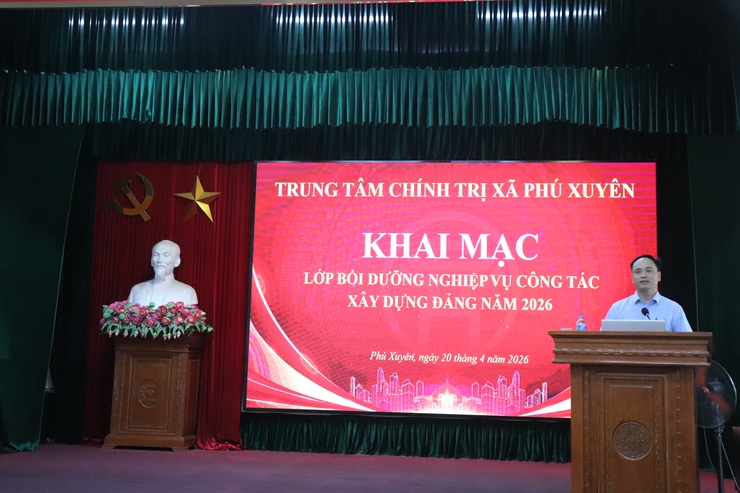 xã Phượng Dực- xã Chuyên Mỹ Khai giảng lớp Bồi dưỡng nghiệp vụ công tác Đảng năm 2026- Ảnh 1.