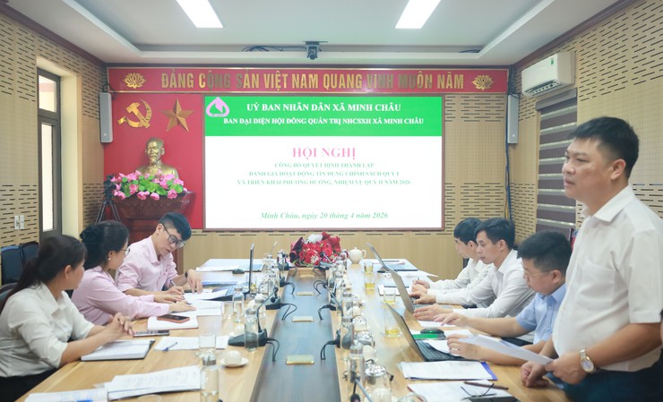 Xã Minh Châu công bố Quyết định thành lập Ban đại diện HĐQT NHCSXH xã, triển khai nhiệm vụ tín dụng chính sách quý II/2026.- Ảnh 3.