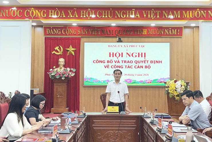 Phúc Lộc: Công bố và trao Quyết định về công tác cán bộ- Ảnh 1.