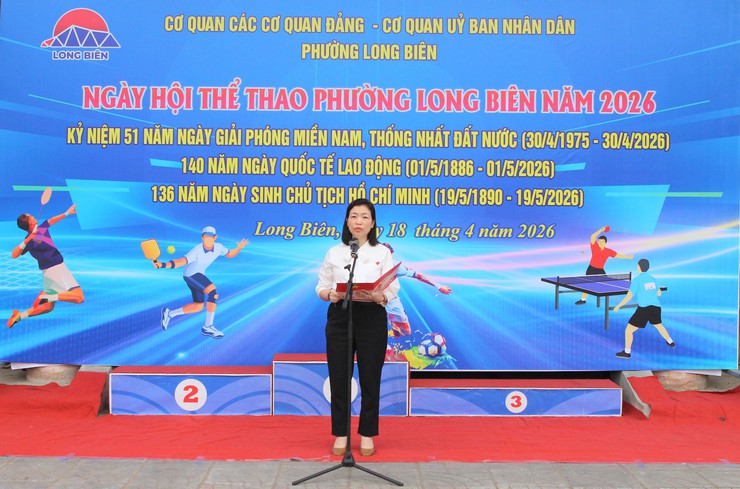 Phường Long Biên tổ chức Ngày hội Thể thao chào mừng các ngày lễ lớn- Ảnh 1.