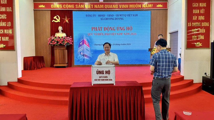 Xã Chương Dương đã tổ chức phát động và kêu gọi ủng hộ Quỹ "Vì biển, đảo Việt Nam" năm 2026
 - Ảnh 2.