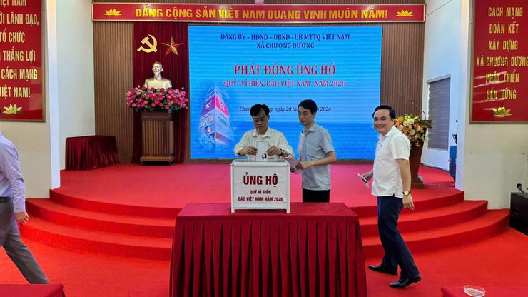 Xã Chương Dương đã tổ chức phát động và kêu gọi ủng hộ Quỹ "Vì biển, đảo Việt Nam" năm 2026
 - Ảnh 1.