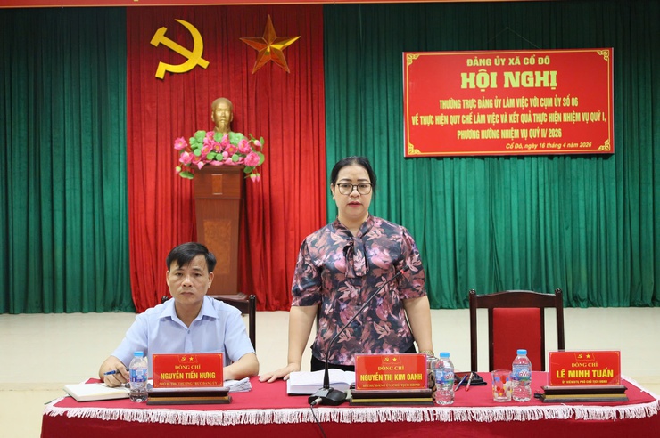 ĐẢNG ỦY XÃ CỔ ĐÔ TỔ CHỨC HỘI NGHỊ LÀM VIỆC VỚI CỤM CẤP ỦY SỐ 06- Ảnh 1.