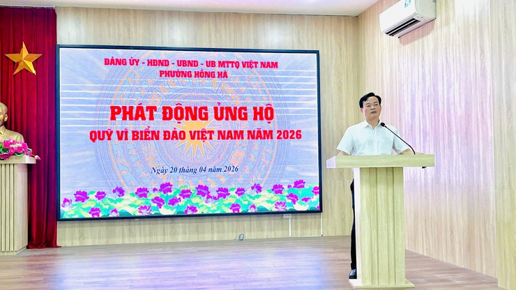 Phường Hồng Hà phát động ủng hộ quỹ '' Vì biển, đảo Việt Nam'' năm 2026- Ảnh 1.