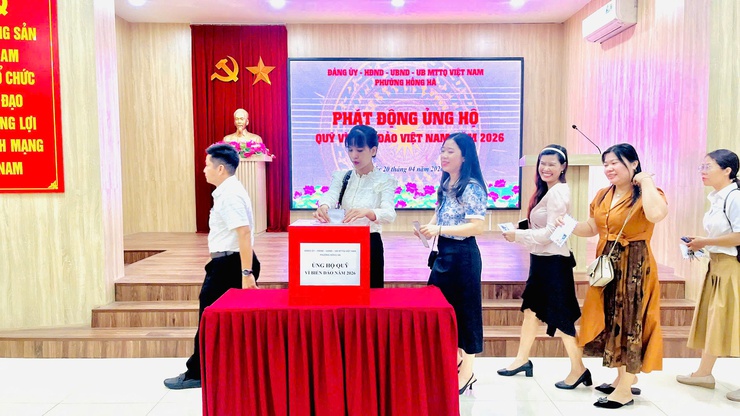 Phường Hồng Hà phát động ủng hộ quỹ '' Vì biển, đảo Việt Nam'' năm 2026- Ảnh 6.