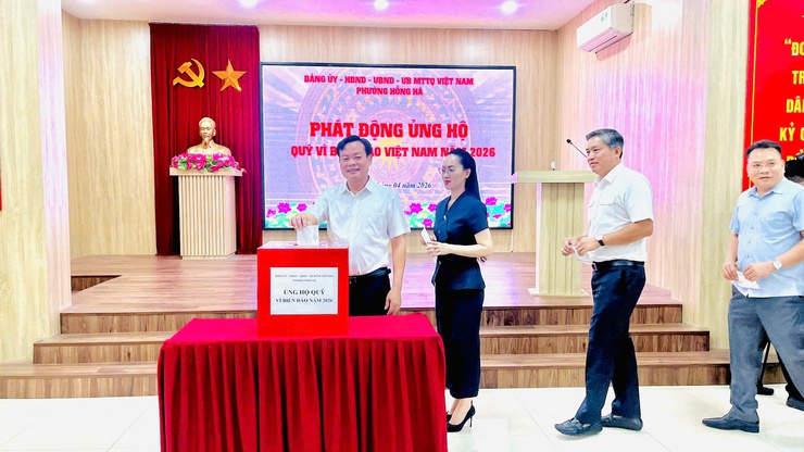 Phường Hồng Hà phát động ủng hộ quỹ '' Vì biển, đảo Việt Nam'' năm 2026- Ảnh 3.